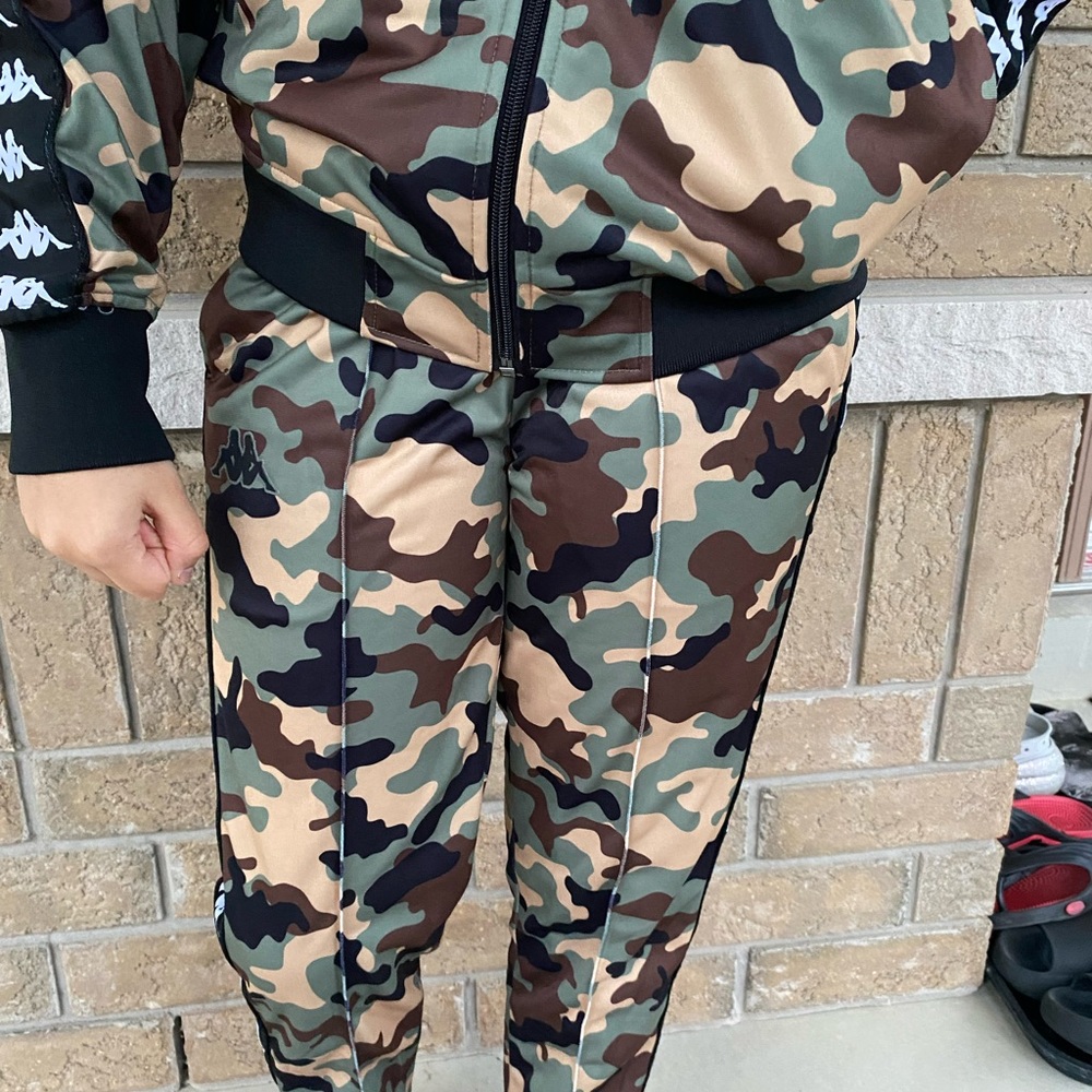 Boys Kappa Camouflage Slim Fit Pants